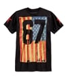 Ring Of Fire Mens Shred Flag 67 Graphic T-Shirt black S