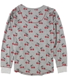 P.J. Salvage Womens Cherries Pajama Sweatshirt Top gray 1X