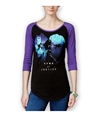 Bioworld Womens Dawn Of Justice Baseball Graphic T-Shirt black XS