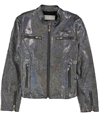Mighty Company Womens Holographic Leather Jacket