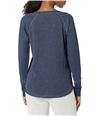 P.J. Salvage Womens Waffle Kint Thermal Pajama Shirt navy M