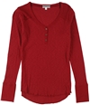 P.J. Salvage Womens Ribbed Thermal Pajama Shirt red S