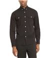 Kenneth Cole Mens Dual Pocket Button Up Shirt black S