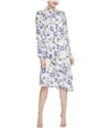 Rachel Roy Womens Sheer Floral Midi Dress