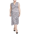 Rachel Roy Womens Floral Cocktail Dress gray 16W