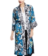 Rachel Roy Womens Floral Rebel Kimono Sweater pasblue S
