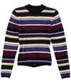 Rachel Roy Womens Back Cut Out Striped Pullover Sweater