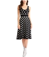 Rachel Roy Womens Polka Dot A-line Dress black XS