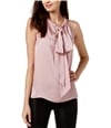Rachel Roy Womens Madeline Tie-Front Knit Blouse mauvepink 4