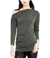 Rachel Roy Womens Asymmetrical Knit Blouse armygreen XS