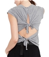 Rachel Roy Womens Tie-Back Basic T-Shirt heathergrey XS