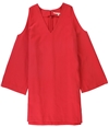 Rachel Roy Womens Cold-shoulder Tunic Dress cherrypop S