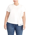 Rachel Roy Womens Natalia Embellished T-Shirt white 1X