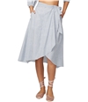 Rachel Roy Womens Pinstripe Wrap Skirt indigowht 2
