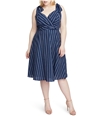 Rachel Roy Womens Kate Stripe Midi Dress
