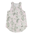 P.J. Salvage Womens Floral Print Pajama Sleep Tank Top pink S