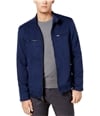 Ryan Seacrest Mens Faux Suede Jacket indigo XL