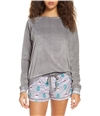 P.J. Salvage Womens Solid Pajama Sweatshirt Top heathergray S