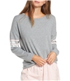 P.J. Salvage Womens Varsity Stripe Pajama Sleep T-shirt gray M
