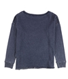 P.J. Salvage Womens Embroierded Flowers Pajama Sweater navy S