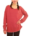 P.J. Salvage Womens Embroierded Flowers Pajama Sweater red S