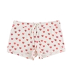 P.J. Salvage Womens Red Hearts Pajama Shorts ivory S