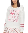 P.J. Salvage Womens Sleep,Dogs,Love,Wine Pajama Sweater ivory S