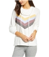 P.J. Salvage Womens Chevron Stripe Pajama Hoodie ivory S
