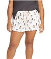 P.J. Salvage Womens Dogs and Hearts Pajama Shorts ivory 1X
