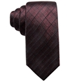 Ryan Seacrest Mens Checks Self-tied Necktie blackred One Size