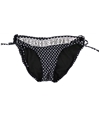 Kenneth Cole Womens Polka Dot Bikini Swim Bottom blk M