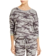 P.J. Salvage Womens Neon Pop Camo Pajama Sleep T-shirt greyneongreen S