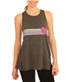 P.J. Salvage Womens Heart N Stripes Pajama Sleep Tank Top charcoal S