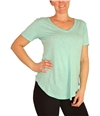 P.J. Salvage Womens Solid Rounded Hem Pajama Sleep T-shirt aqua S