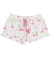 P.J. Salvage Womens Flamingos In Paradise Pajama Shorts ivory S