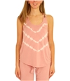 P.J. Salvage Womens Racerback Tie Dye Pajama Sleep Tank Top rose S