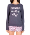 P.J. Salvage Womens Mornings Are Ruff Pajama Sweater charcoal S