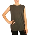 P.J. Salvage Womens Round High To Low Hem Pajama Sleep Tank Top charcoal S