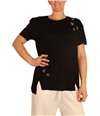 P.J. Salvage Womens Embroidered Pajama Sleep T-shirt black S