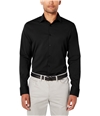 Ryan Seacrest Mens Modern Button Up Shirt blacksolid S