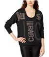 Just Cavalli Womens Studded Logo Sweatshirt black M