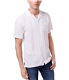 Weatherproof Mens Vintage Grid Button Up Shirt white S