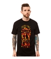 Fly Society Mens The Aztec Stack Graphic T-Shirt black L