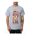 Fly Society Mens The Aztec Stack Graphic T-Shirt heagr S