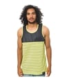 Fly Society Mens The Pieced PU Tank Top neogrn 2XL