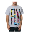 Fly Society Mens The Fly Away Paradise Graphic T-Shirt heagr S