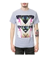 Fly Society Mens The Double Vision Graphic T-Shirt heathergray S