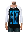 Fly Society Mens The 3rd Base Raglan Graphic T-Shirt black XL