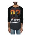 Fly Society Mens 3 the Fly Way Graphic T-Shirt black S