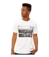 Fly Society Mens The Skyline Graphic T-Shirt white S